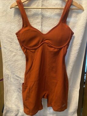 EUC Teal Aura Jumpsuit Rust Small